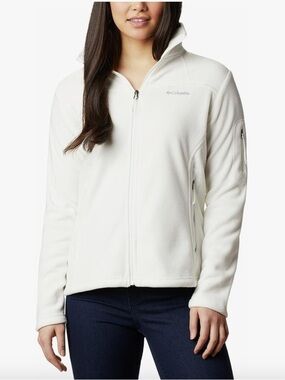 Columbia Off-White Full-Zip Fleece Jacket